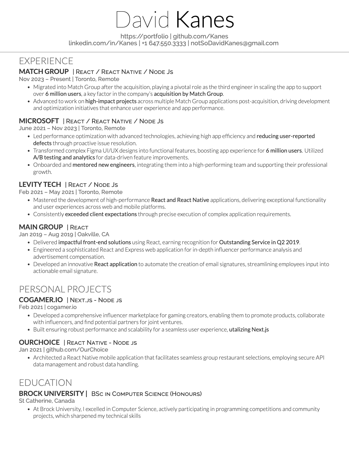 Resume Preview